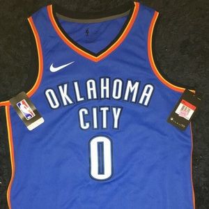Authentic Russell Westbrook Thunder Jersey Large